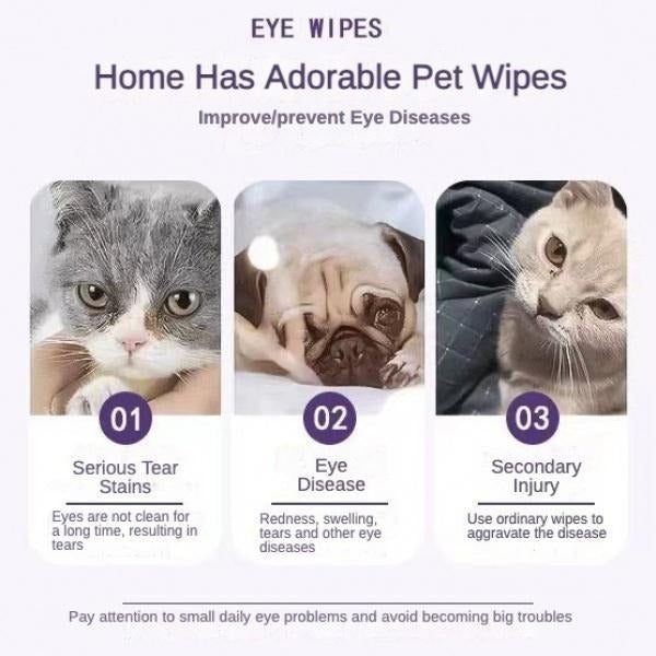 Pet Eye Cleaning Wipes for Dogs & Cats (200 Pack)
