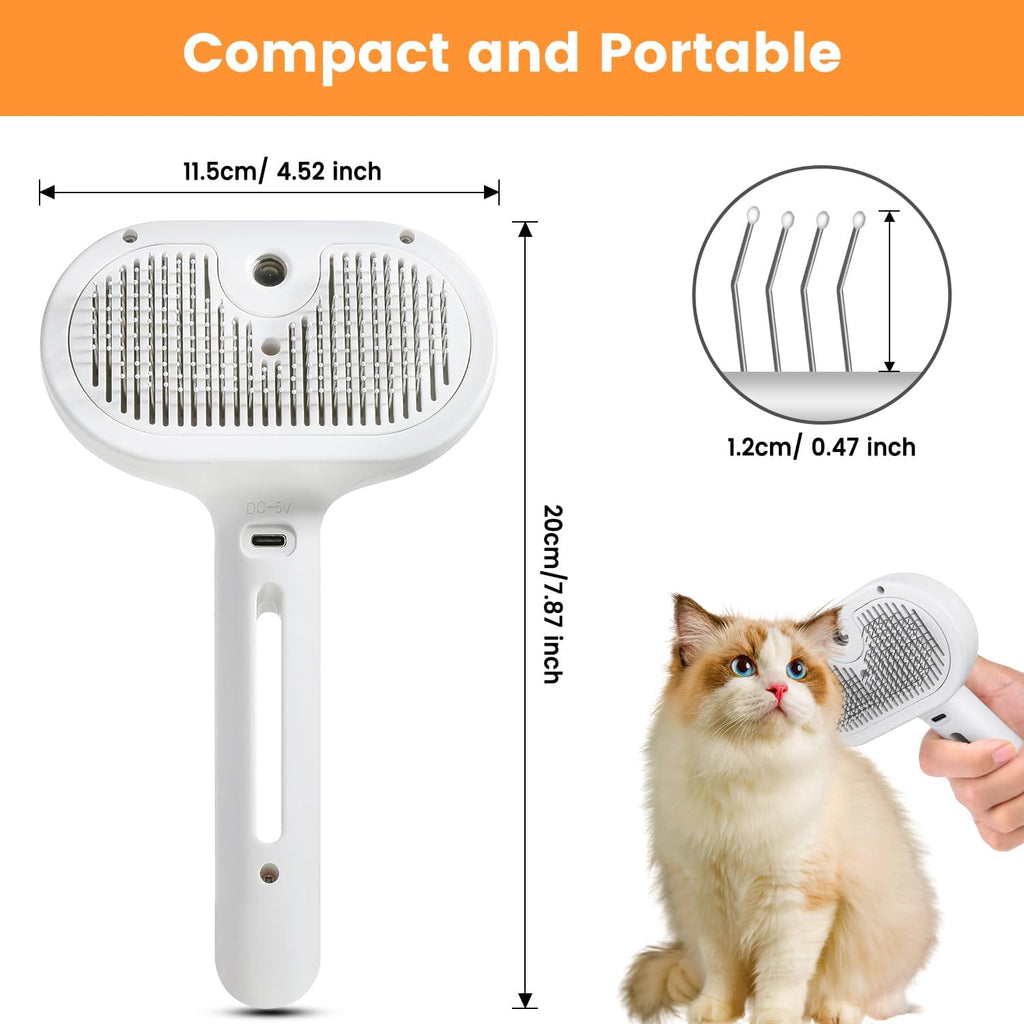 3-in-1 Pet Steam Brush | Electric Brush