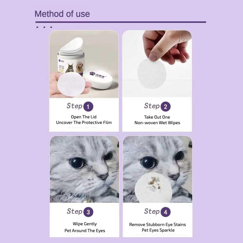 Pet Eye Cleaning Wipes for Dogs & Cats (200 Pack)