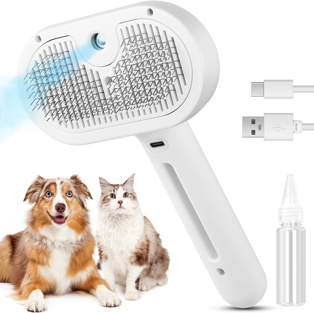 3-in-1 Pet Steam Brush | Electric Brush