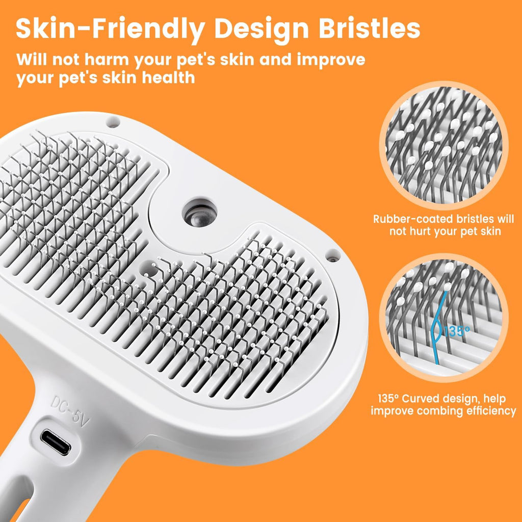 3-in-1 Pet Steam Brush | Electric Brush
