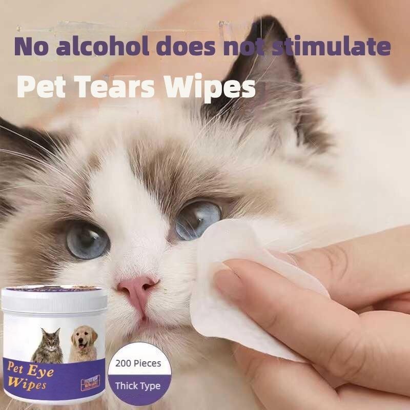 Pet Eye Cleaning Wipes for Dogs & Cats (200 Pack)
