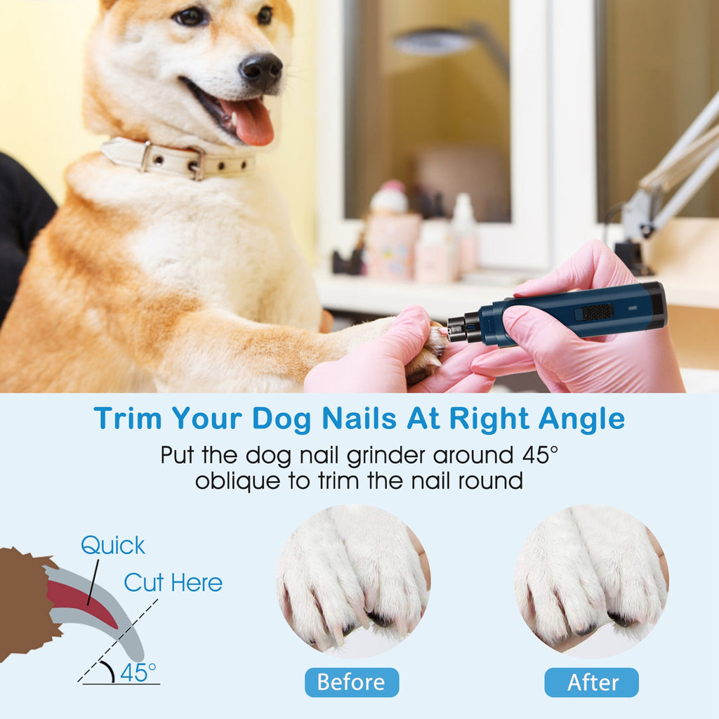 Quiet Electric Pet Nail Grinder for Cats & Dogs